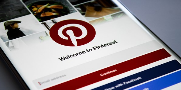 Pinterest app displayed on a mobile device