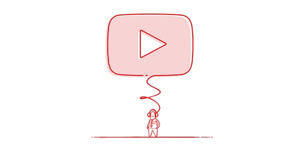 YouTube and camera man illustrated 